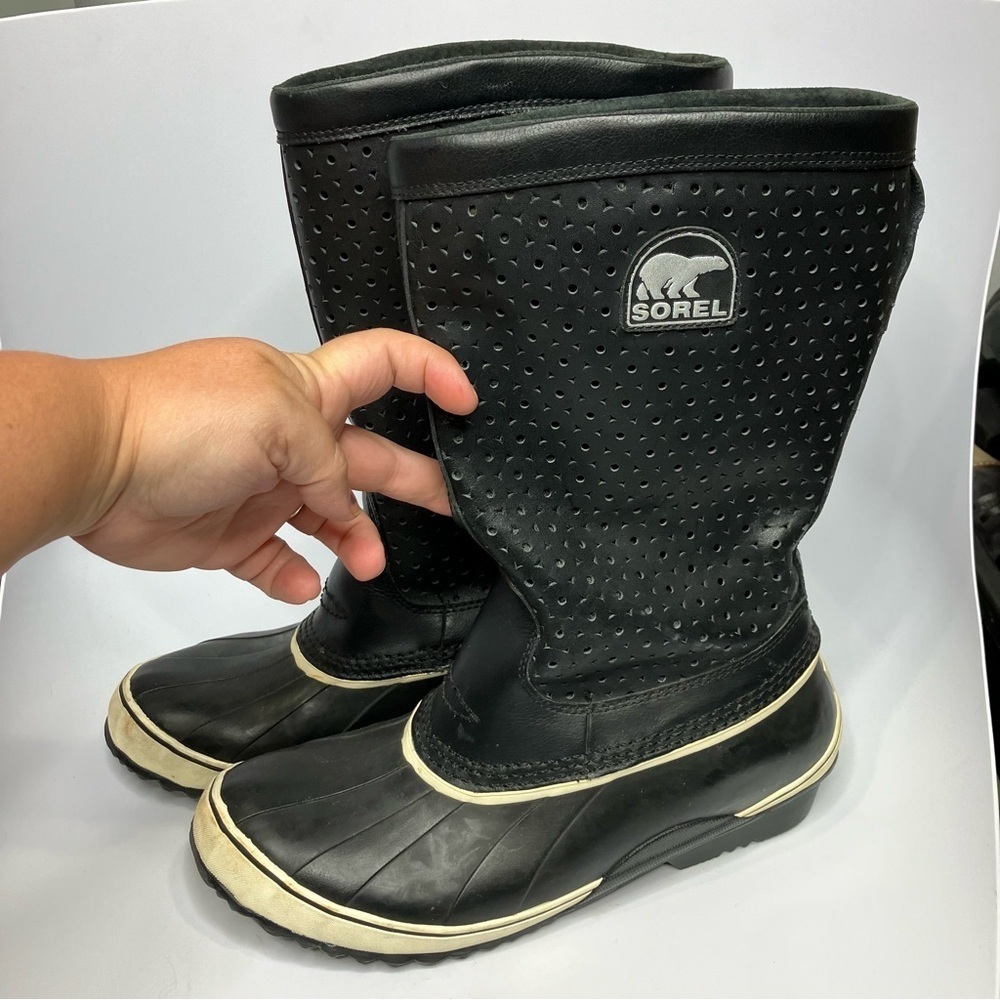 Sorel Sorelli tall insulated rain boots black size 12β - Picture 3 of 10